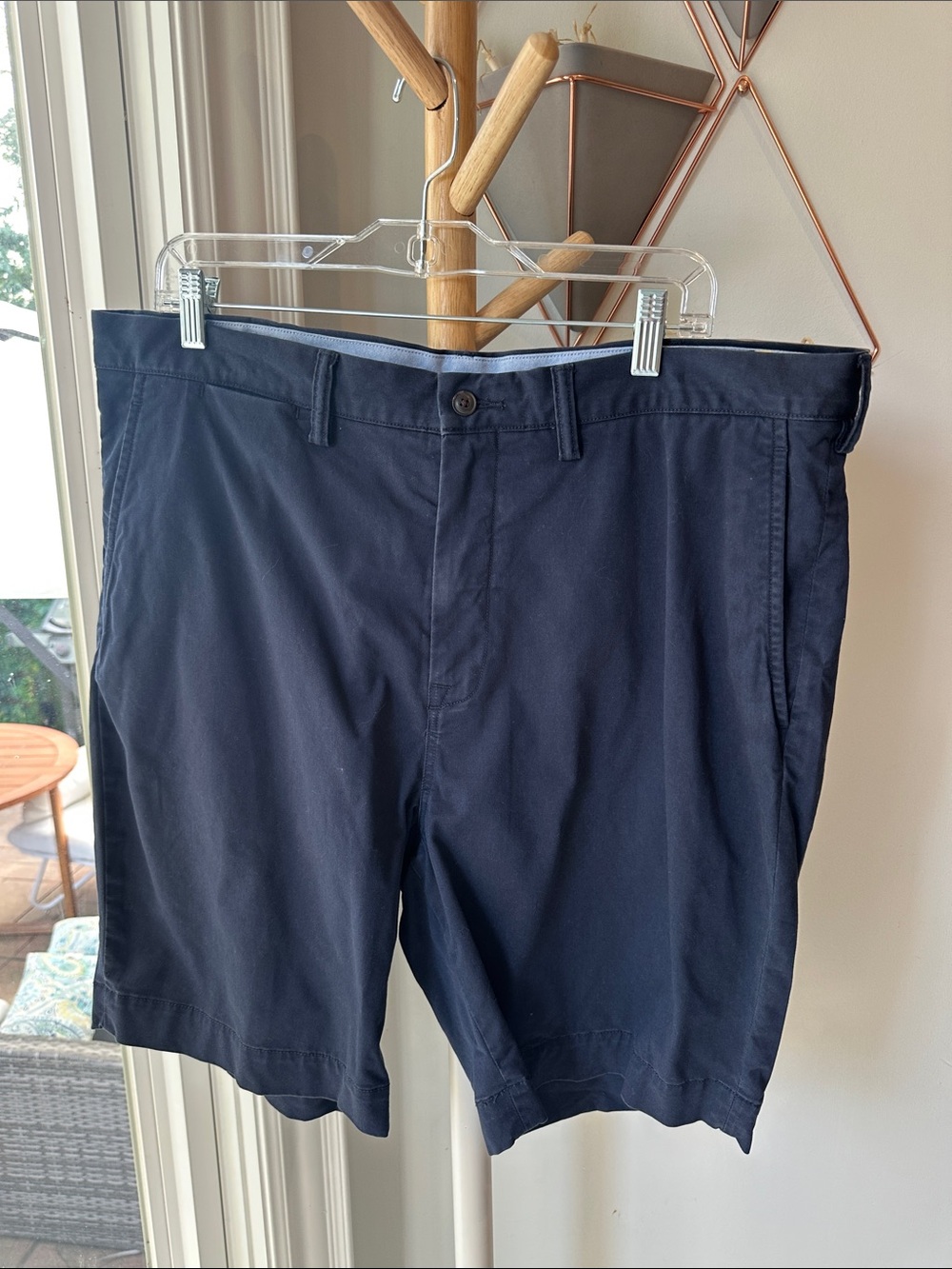 POLO RALPH LAUREN Men's Navy Blue Stretch Classic Fit Cotton Twill Shorts Sz 38